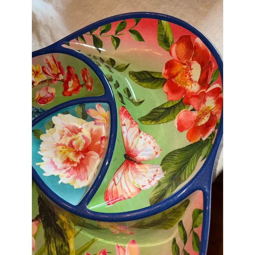 Tommy Bahama Melamine Tropical Divided Serving Platter